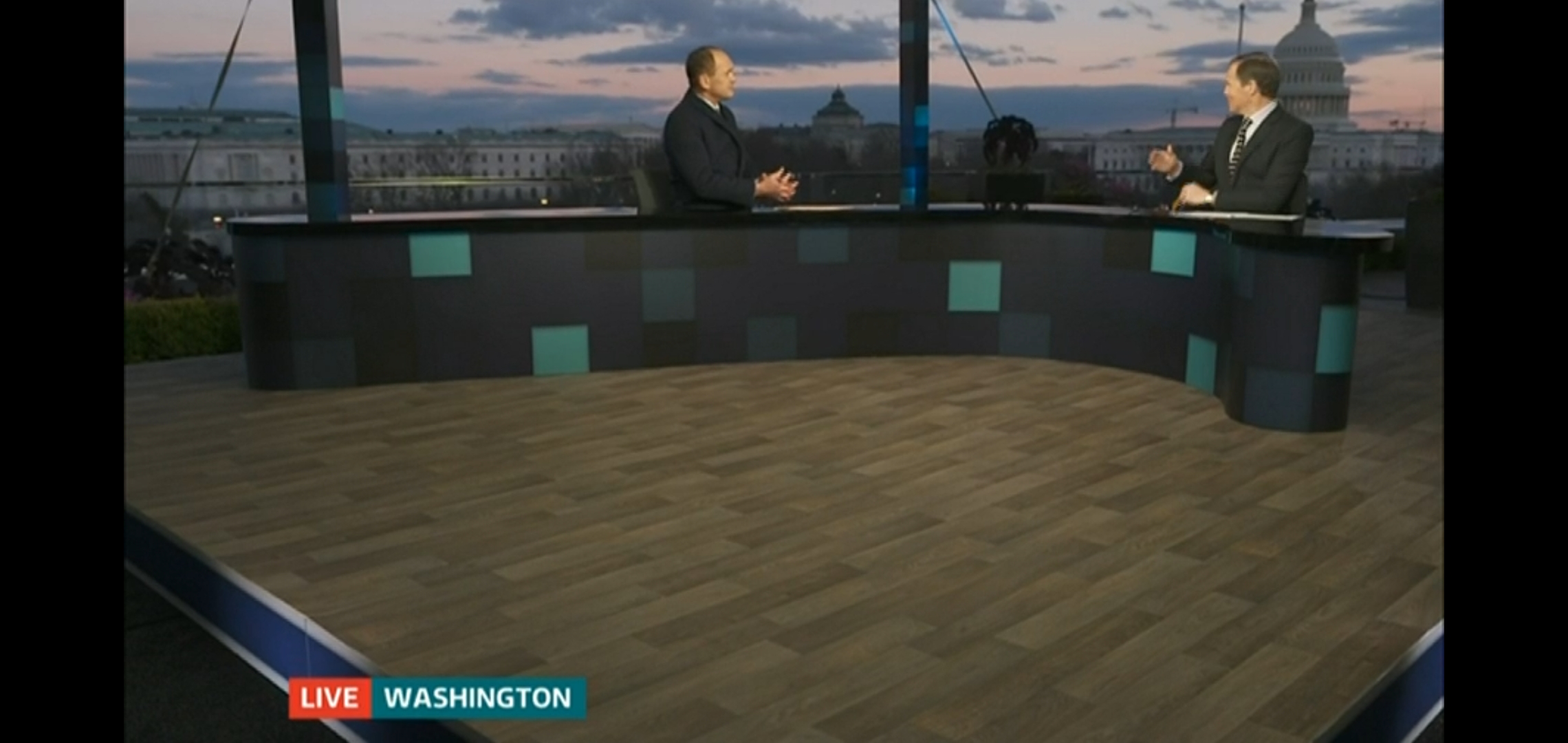 ITV News Washington Studio Nice Looking Studio Seen on the News at Ten